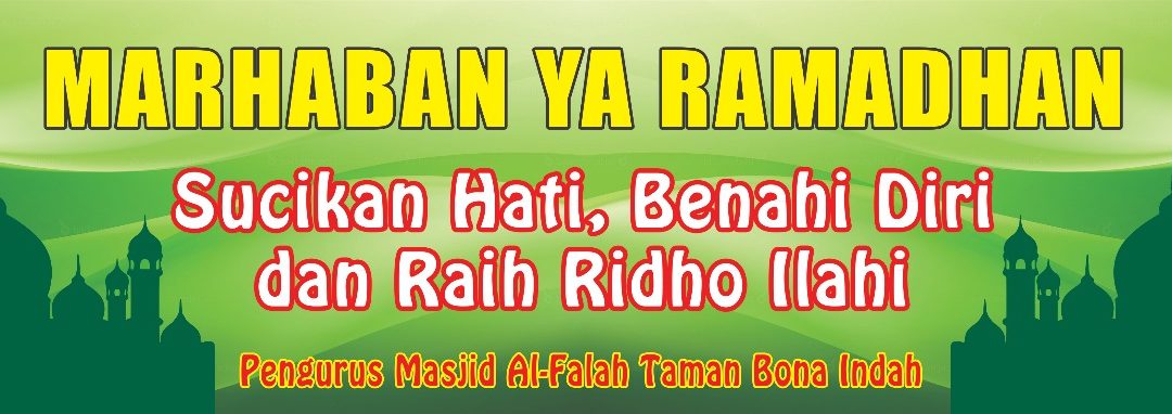 Jadwal Kegiatan Ramadhan 1439 Masjid Al Falah Bona Indah